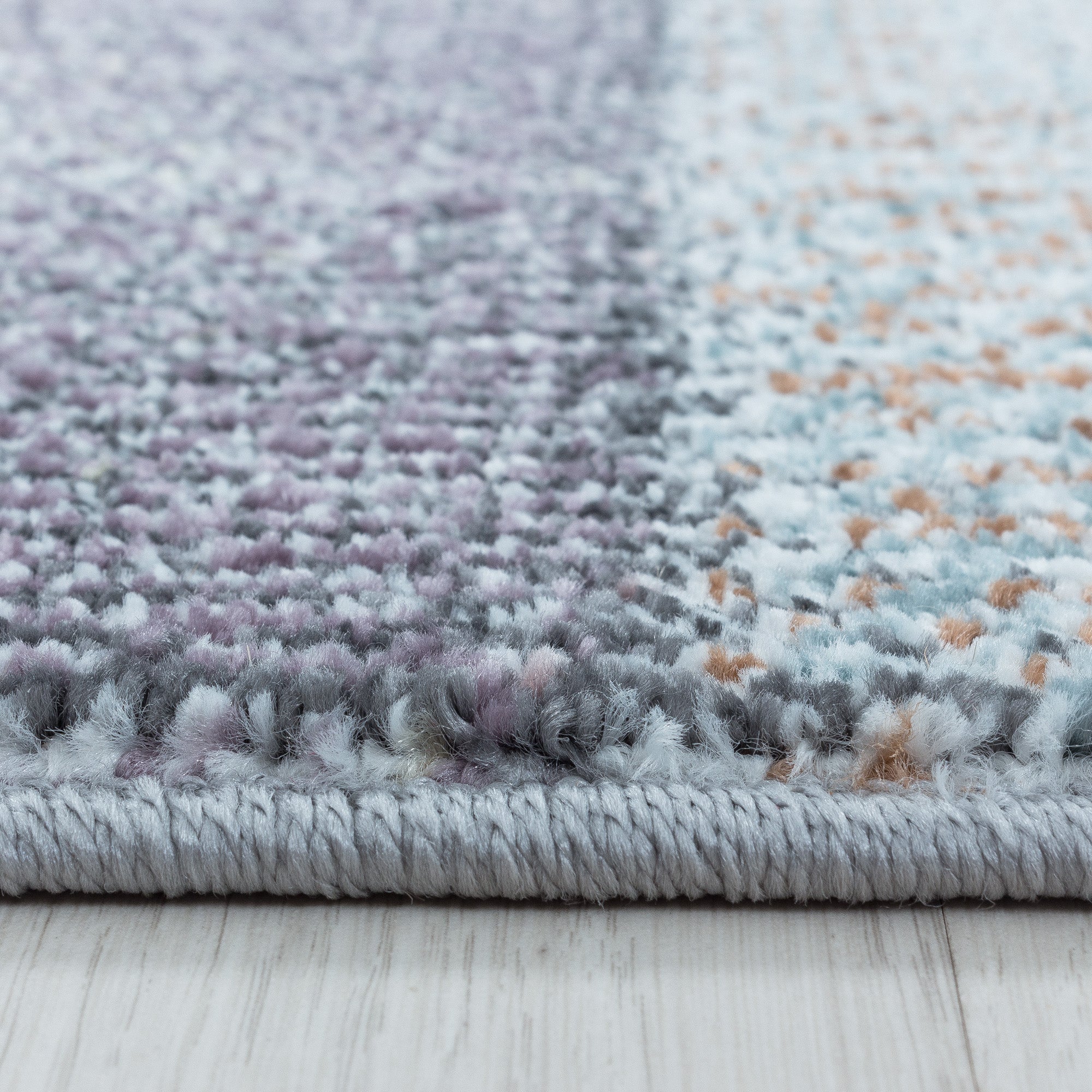 Kurzflor Teppich Mehrfarbig Modernes Quadrat Pixel Muster Wohnteppich Weich