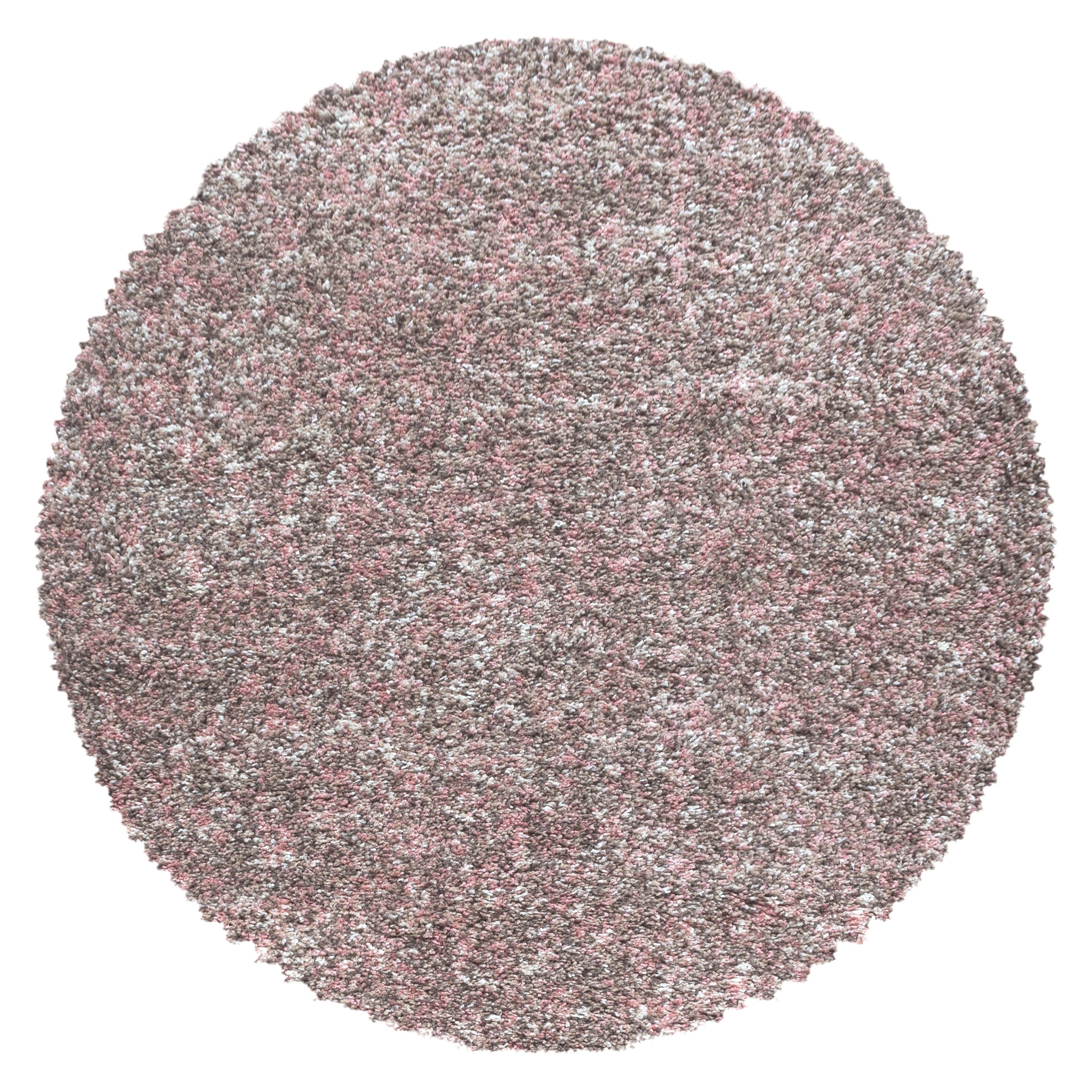 Hochflor Shaggy Teppich Langflorteppich Bunt Taupe Beige Creme Rose Meliert