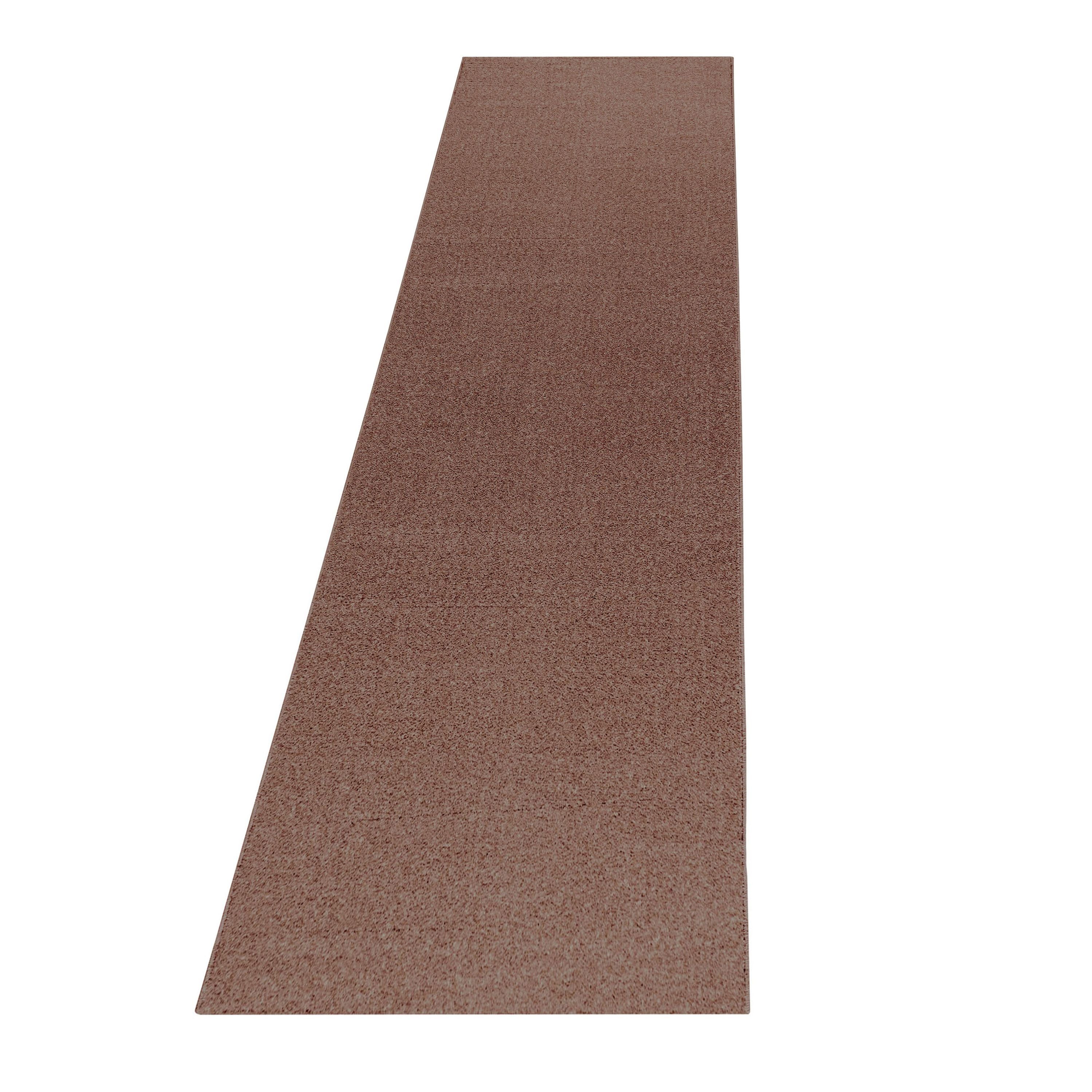 Kurzflor Teppich Bettset Terra Einfarbig Modern Wohnzimmerteppich Läuferset