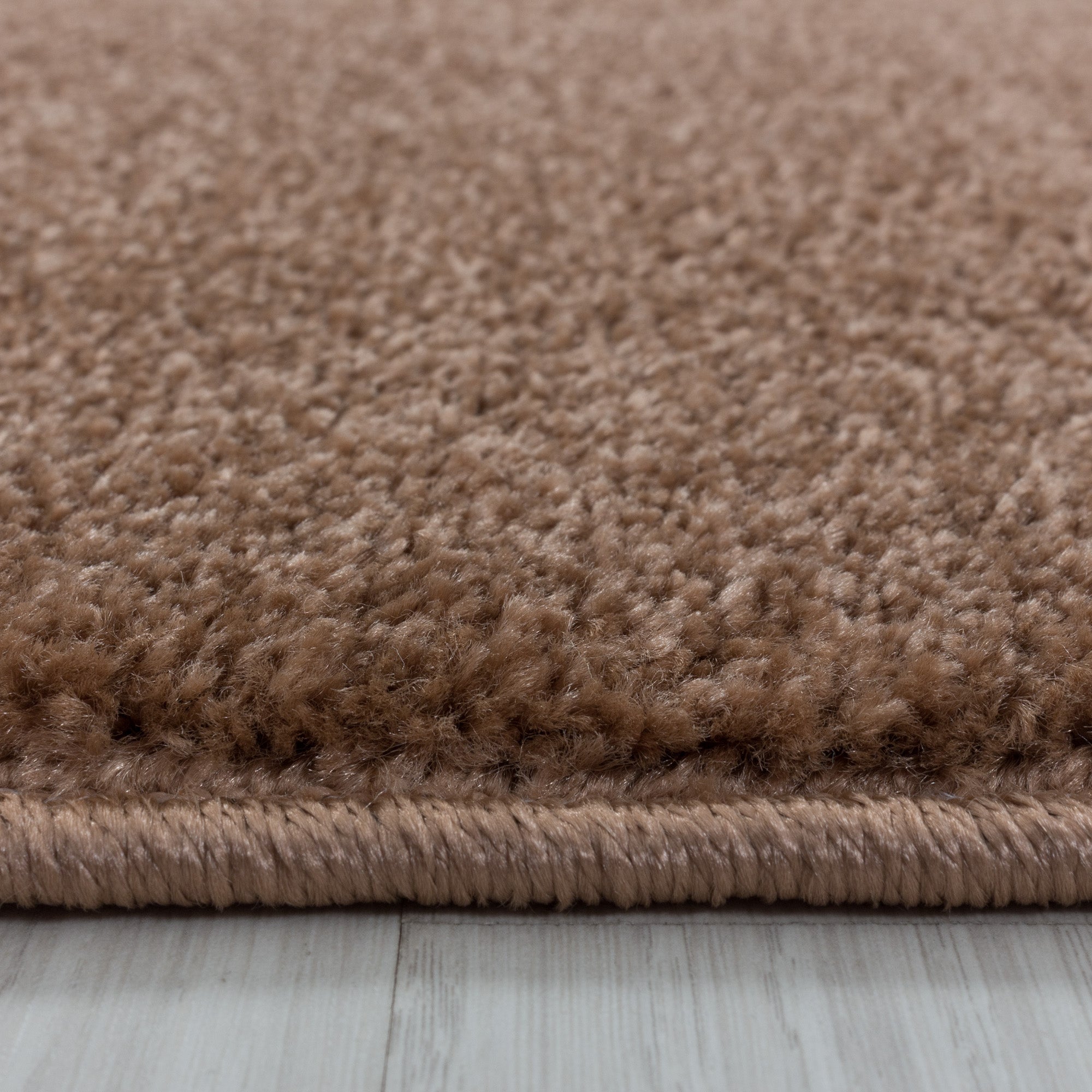 Kurzflor Teppich Bettset Terra Einfarbig Modern Wohnzimmerteppich Läuferset