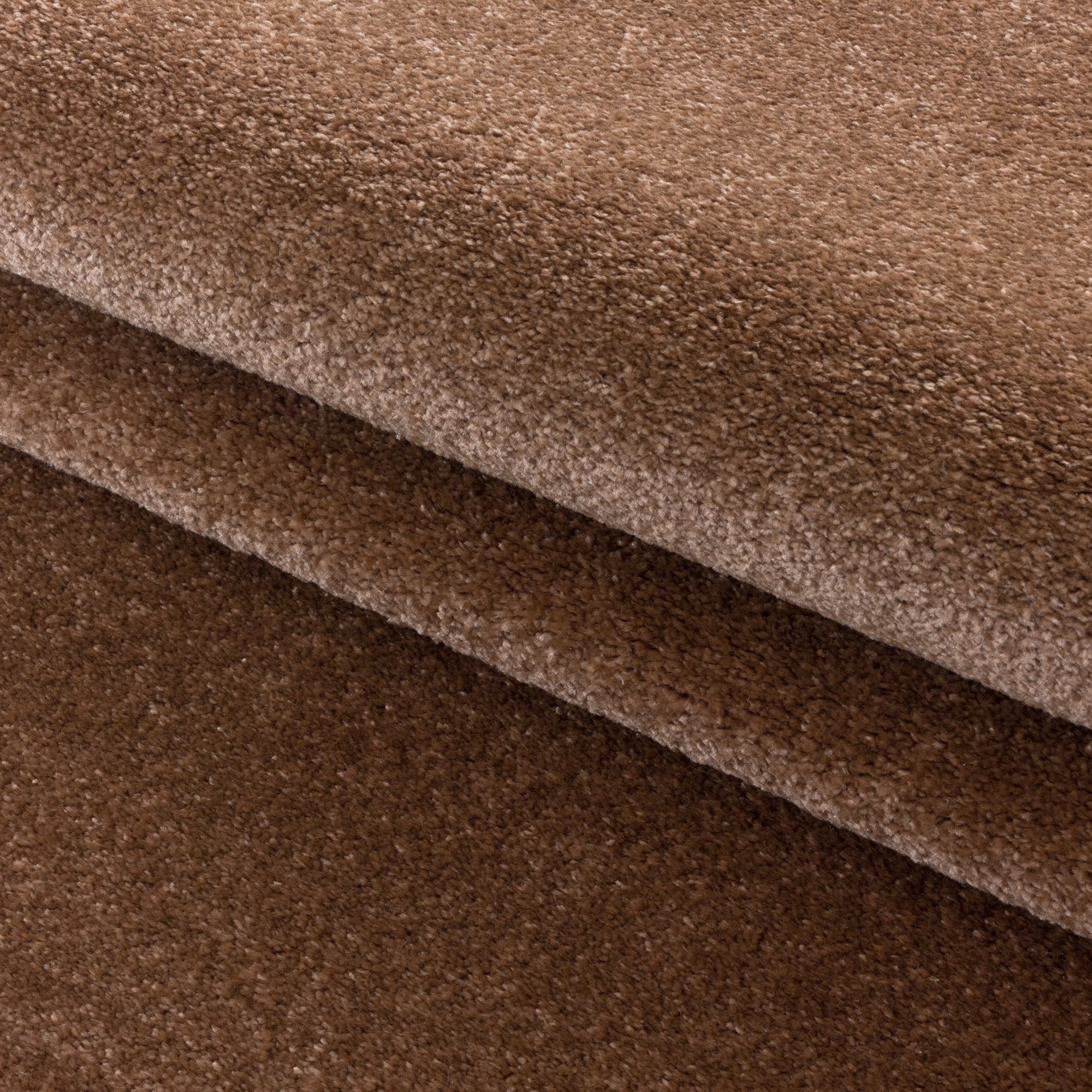 Kurzflor Teppich Bettset Terra Einfarbig Modern Wohnzimmerteppich Läuferset