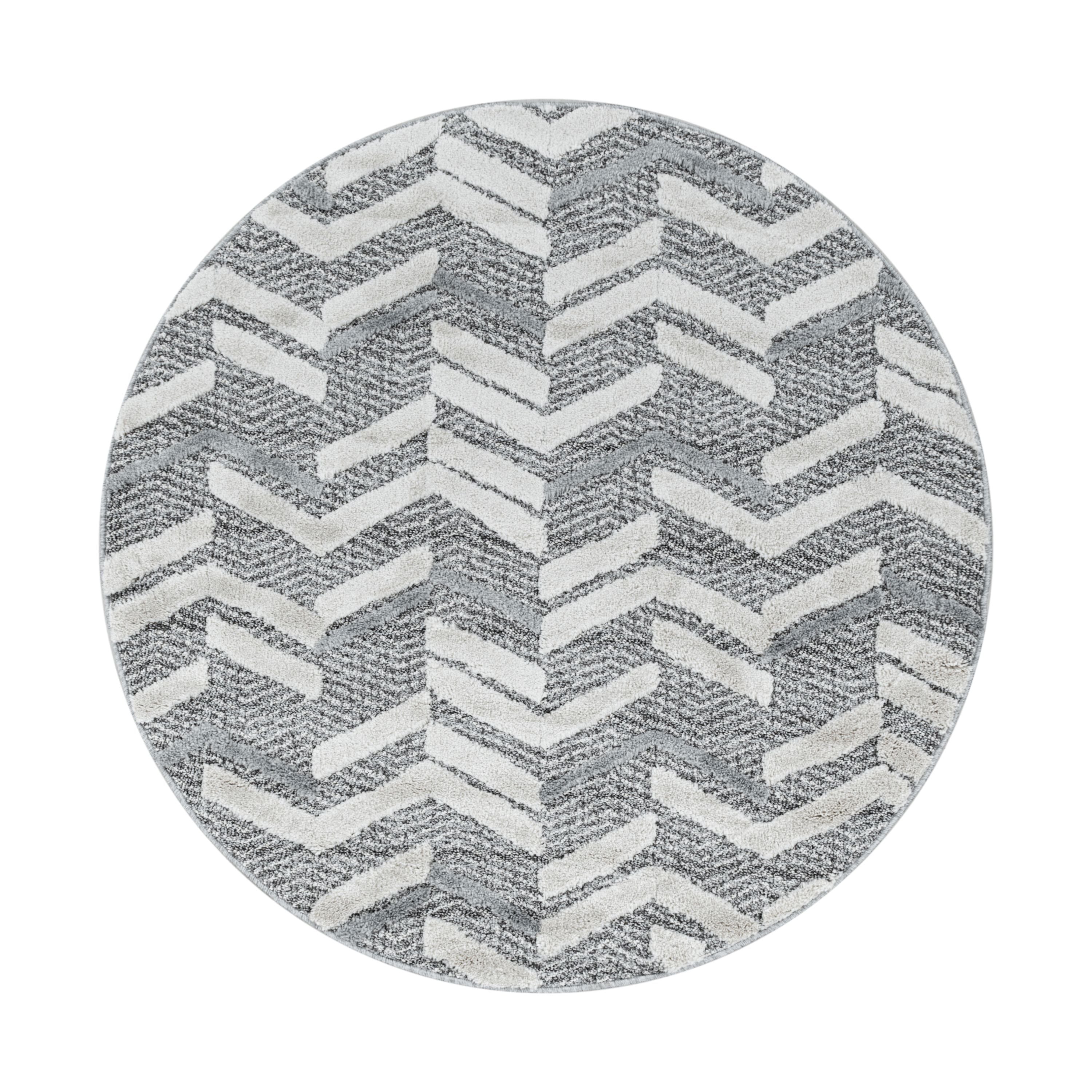 Kurzflor Design Teppich Looped Flor Abstrakte Wellen Muster