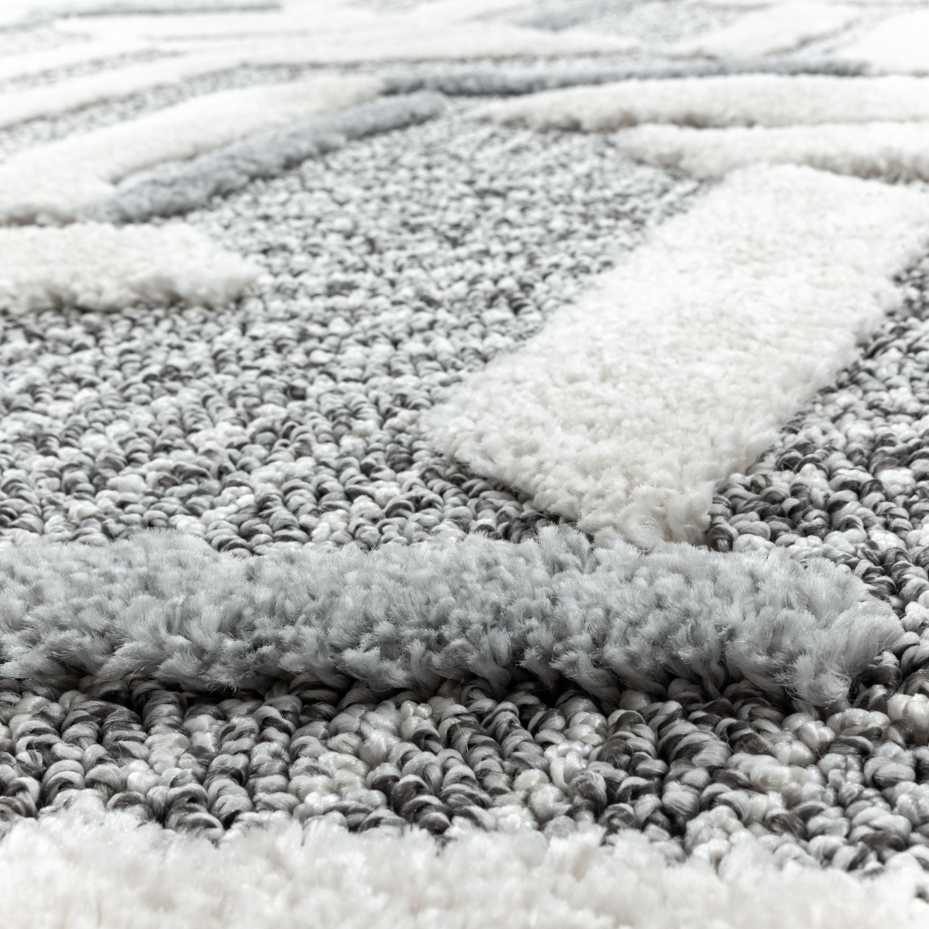 Kurzflor Design Teppich Looped Flor Abstrakte Wellen Muster